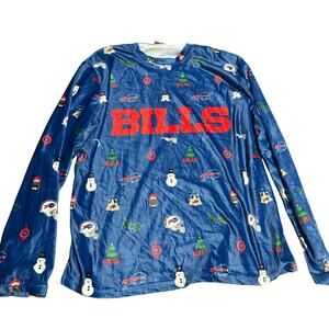 NFL Team Apparel Buffalo Bills Christmas Holiday Long Sleeve Shirt, Large, NWT